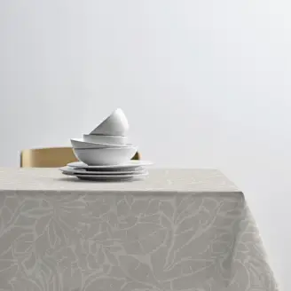 Damask Dug - Abstract Leaves Beige 140x320 - Køkken