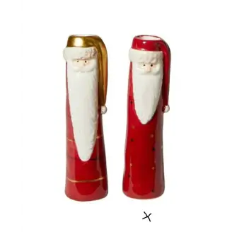 Keramik vase julemand m/rød hue 4x15cm - Brands