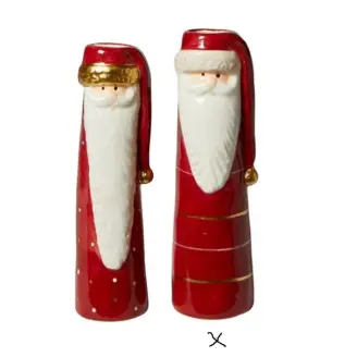 keramik vase julemand med rød hue 5,5x17cm - Brands